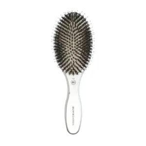 Četka za raščešljavanje Olivia Garden Expert Care Oval Boar&Nylon Bristles - Silver (X)