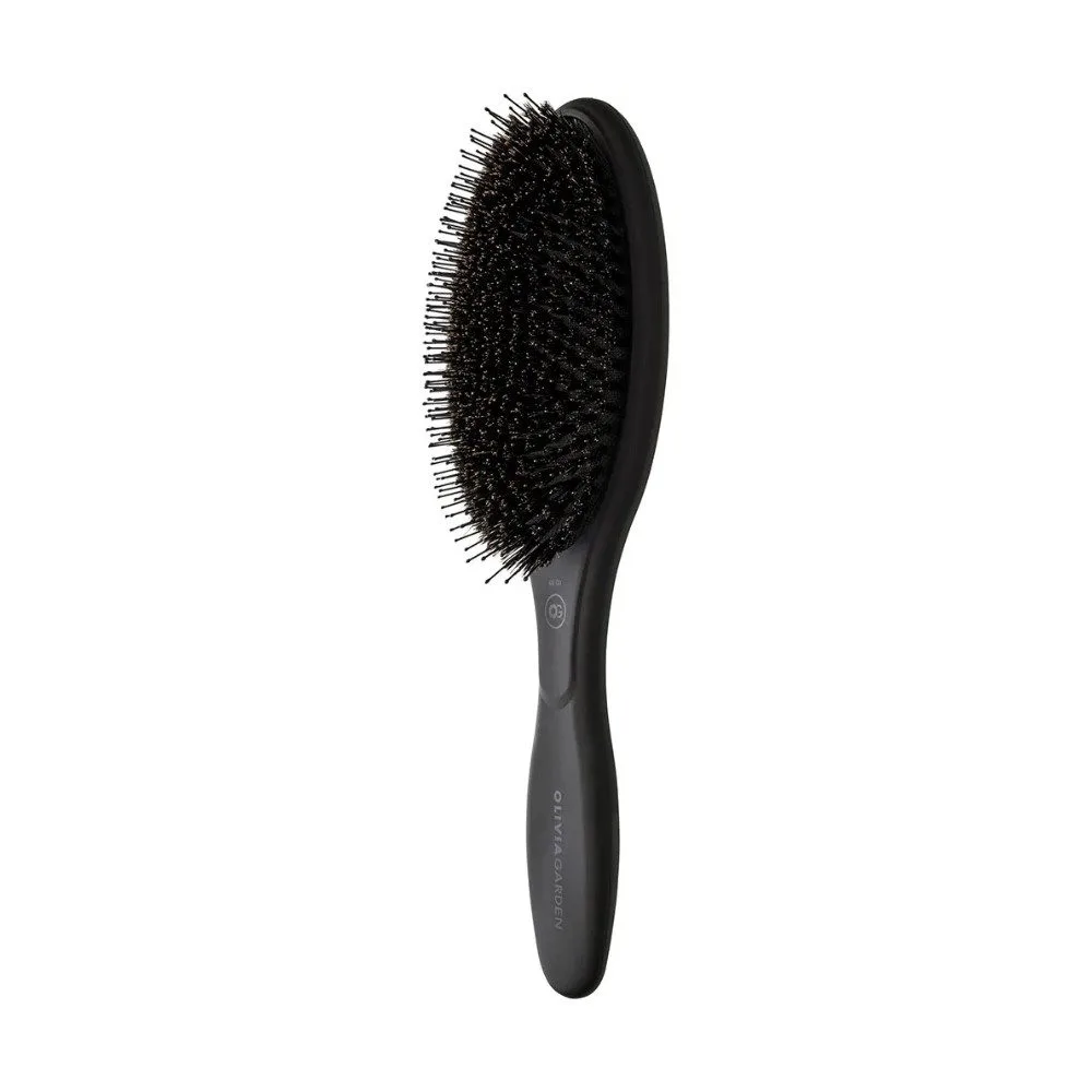 Četka za raščešljavanje Olivia Garden Expert Care Oval Boar&Nylon Bristles - Black Label - Slika 3