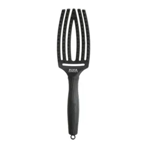 Četka za raščešljavanje Olivia Garden FingerBrush Boar&Nylon - Full Black Medium