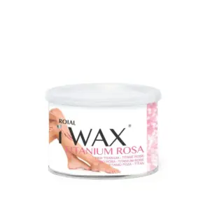 Vosak za depilaciju u limenci 400 ml Roial I Wax - Titanio rozi (X)