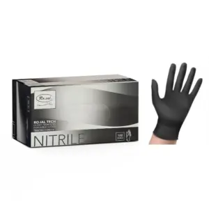 Rukavice Nitril Roial Tech Crne bez pudera 100 kom - S