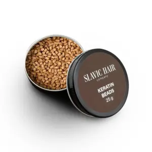 Keratin za nadogradnju ekstenzija Slavic Hair 25 g - Svijetlo Smeđi
