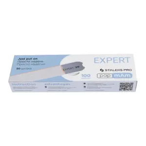 Turpija za nokte Staleks Expert Thin White papmAm 100# - 50 kom