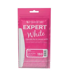 Turpija za nokte Staleks Expert Samoljepljiva Thin White Polumjesec 150# - 50 kom