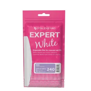Turpija za nokte Staleks Expert Samoljepljiva Thin White Polumjesec 240# - 50 kom (Outlet)