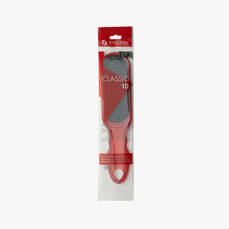 Turpija za pedikuru Staleks Classic Pvc Dvostrana 60/80# - Crvena - Slika 3