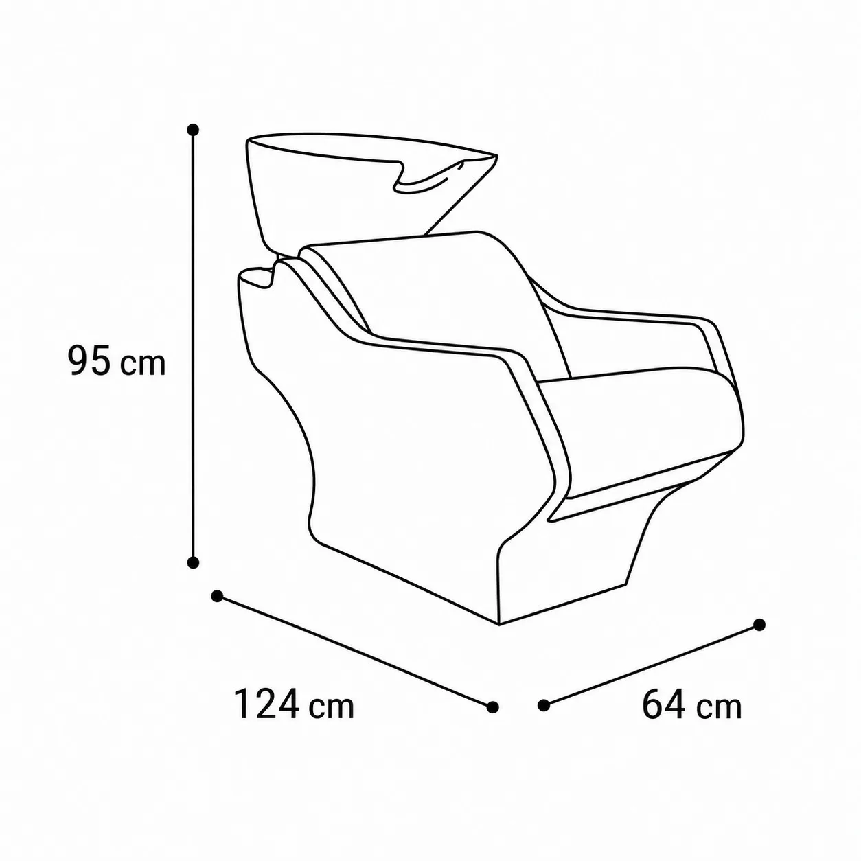 Glavoper sa stolicom Ayala Crni - Techno Black - Slika 2