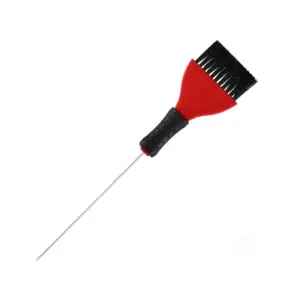 Kist za bojenje kose Wanda s metalnom iglicom Široki 6 cm - Crveni (N)