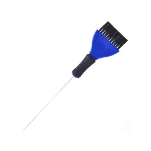 Kist za bojenje kose Wanda s metalnom iglicom Široki 6 cm - Plavi (N)