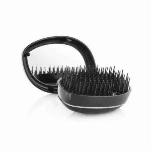Četka za raščešljavanje Xanitalia Tangle Mirror s ogledalom - Crna (Outlet)