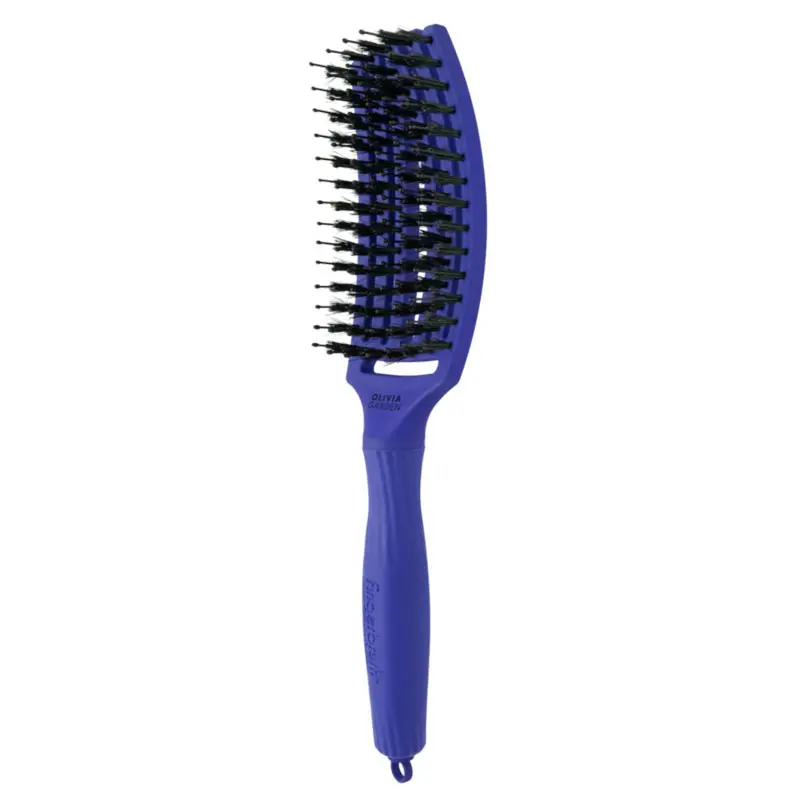 Četka za raščešljavanje Olivia Garden Fingerbrush Nylon Mix - Blue Jeans - Slika 2