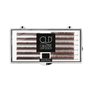 Ekstenzije za trepavice CLD Silk Lashes Dark Brown Mix C - 0.10 mm / 8 mm - 14 mm (Outlet)