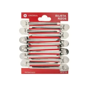 Klipsna za kosu Eurostil Metalna 12 kom - 6,2 cm