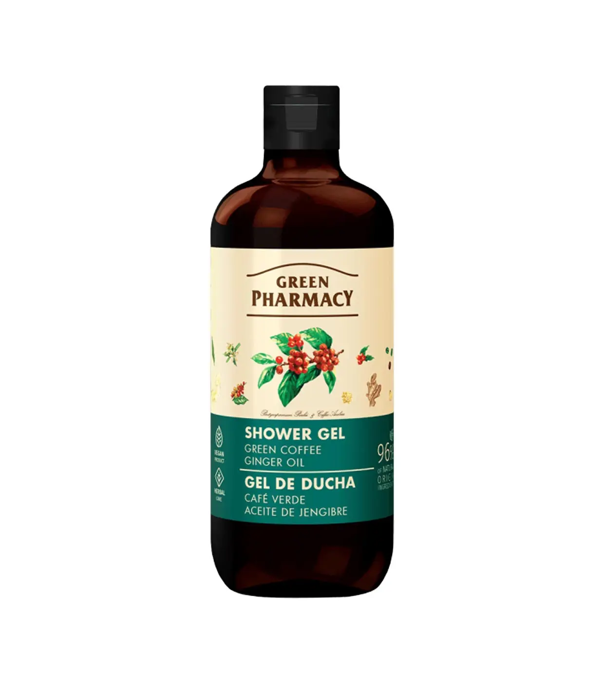 Gel za tuširanje Green Pharmacy 500 ml - Green Coffee and Ginger Oil (Outlet)