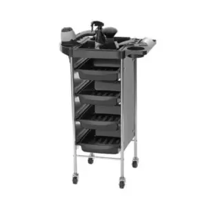Kolica za pribor Sibel Original Metal Pvc Crna - Passy