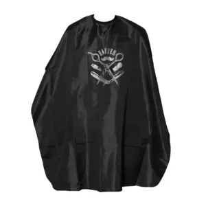 Ogrtač za šišanje FNX Barber logo Crni - Zakačka