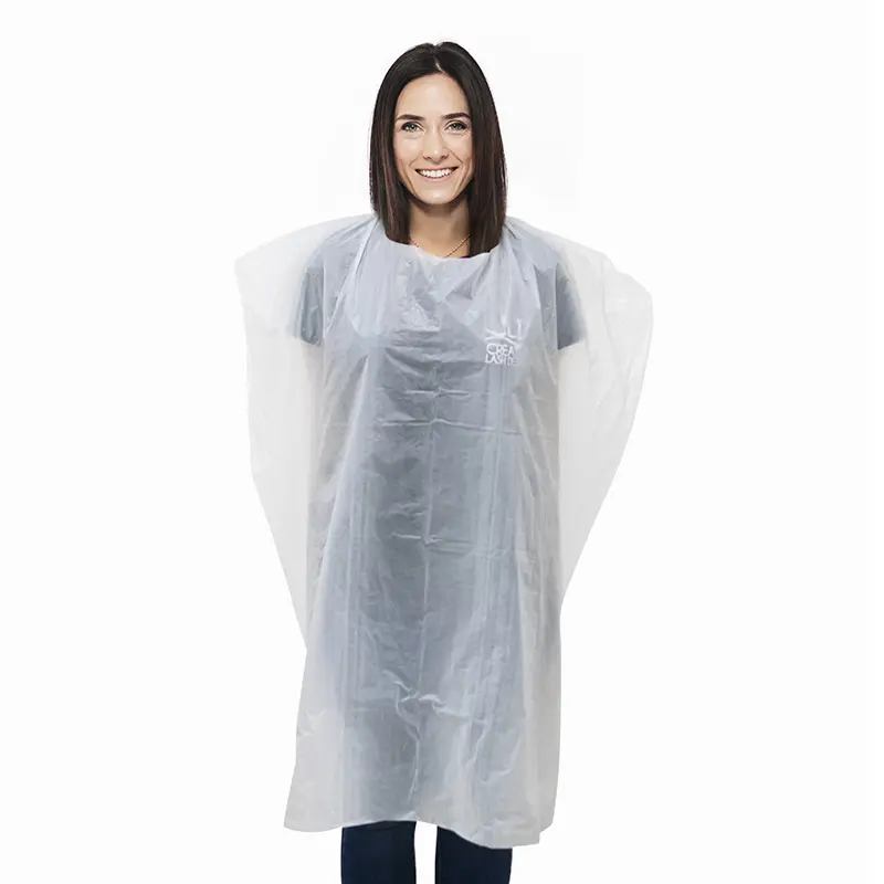 Ogrtač jednokratni Pvc Diva Protect 90 x 130 cm Bijeli - 50 kom