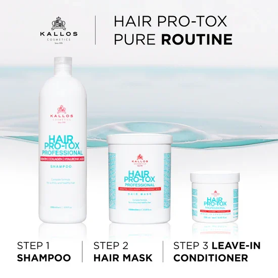 Maska za slabu, suhu i lomljivu kosu Kallos Pro-Tox Keratin - 1000 ml - Slika 2