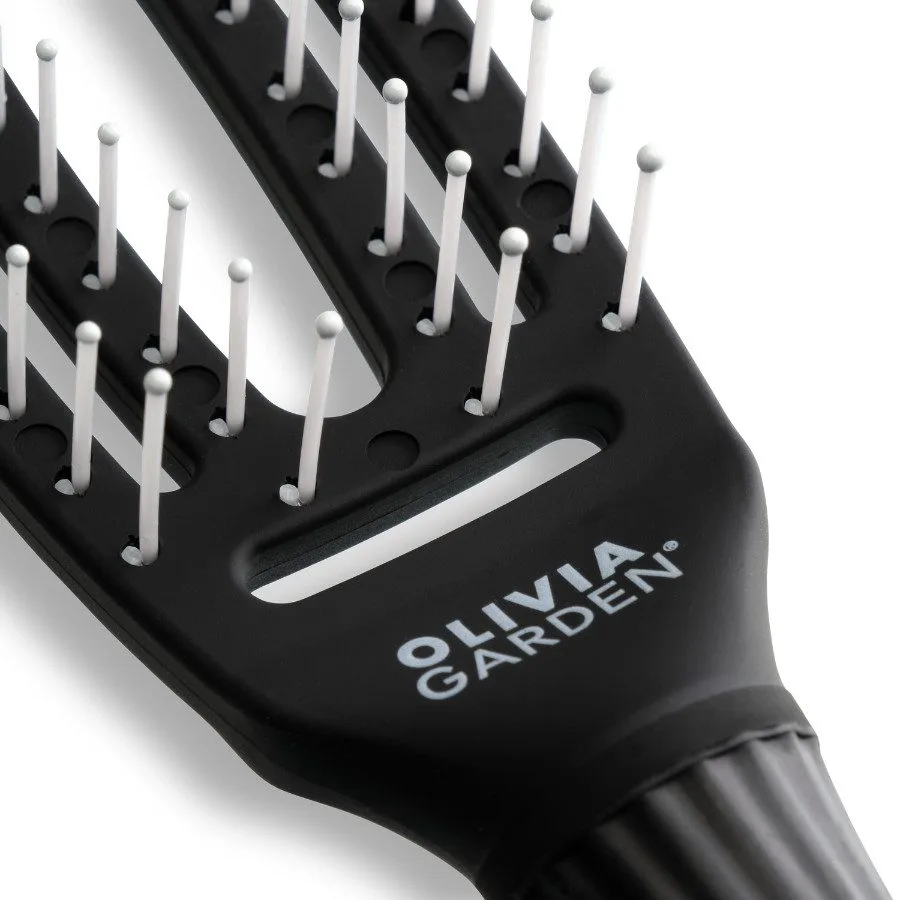 Četka za raščešljavanje Olivia Garden Fingerbrush Nylon Mix - Crna S (N) - Slika 4