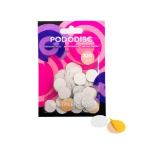 Brusni papir za pedikuru Staleks Podo Disk S - 15 mm White 320 grit - 50 kom (X)