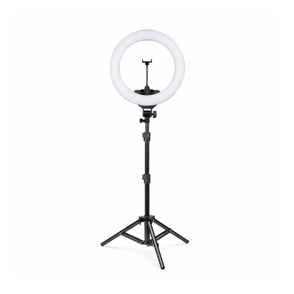 Lampa Fotografska podna Led Donato Crna - Ring Lampa