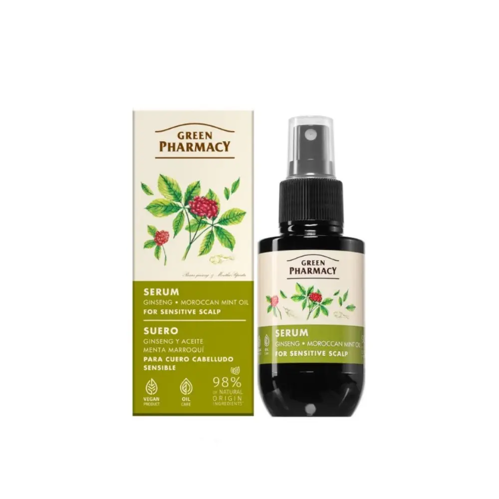 Serum za osjetljivo vlasište Green Pharmacy 100 ml - Ginseng & Morrocan Mint Oil