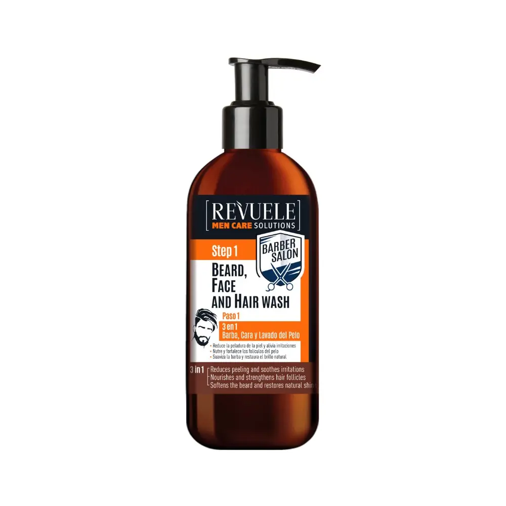 Šampon za kosu i bradu Revuele Men Care Barber 3 u 1 - 300 ml