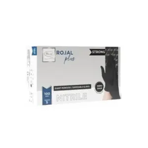 Rukavice Nitril Roial Plus Strong Crne bez pudera 100 kom - M