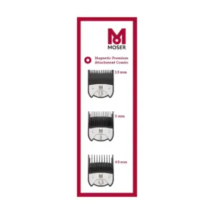 Češljić za mašinicu magnetni Moser 1,5, 3 i 4,5 mm - Set 3 kom (Outlet)