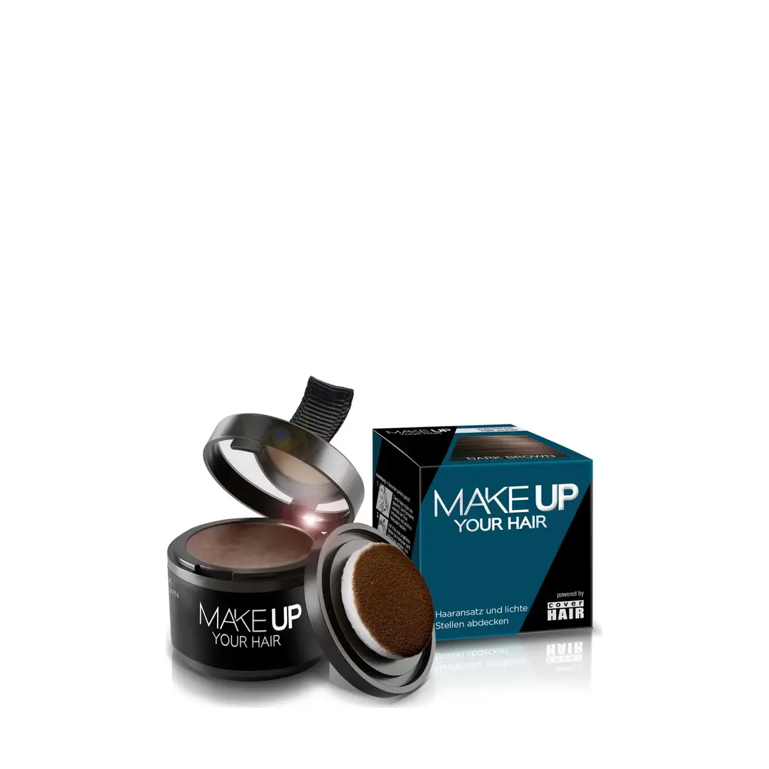 Puder za prekrivanje izrastka kose Make Up Cover Hair 4 g - Tamno smeđa