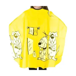 Ogrtač za šišanje Dječji Eurostil Dogs Žuti - Čičak (X)