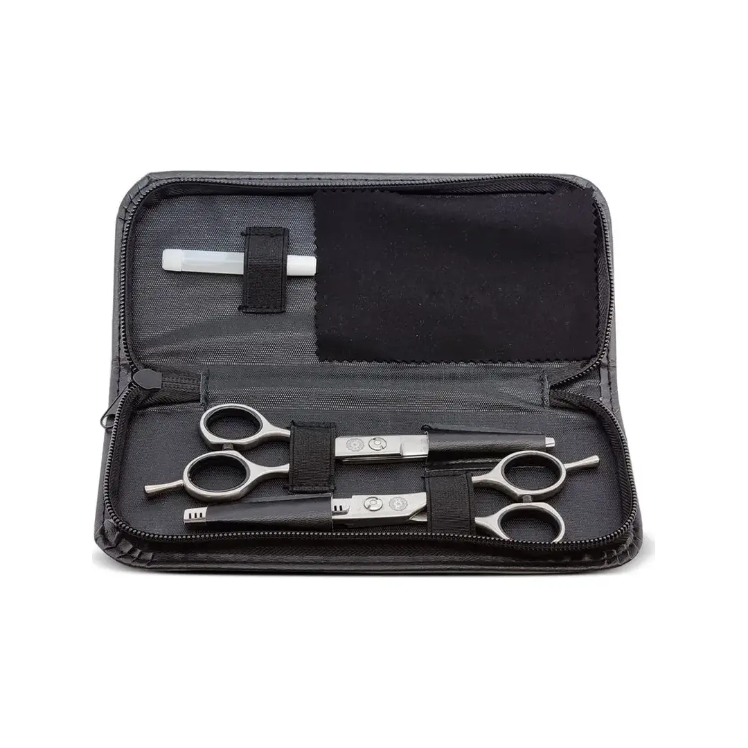 Makaze za šišanje 6'' + efilerke Eurostil - Set Corvus Line