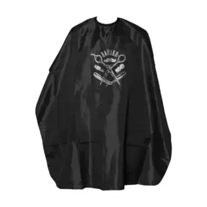 Ogrtač za šišanje FNX Barber logo Crni - Zakačka
