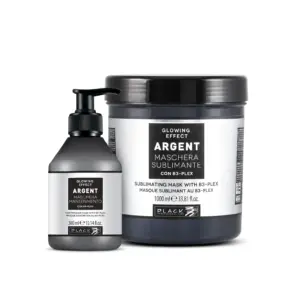 Maska za oštećenu i lomljivu kosu Black Argent Glowing Effect