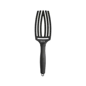 Četka za raščešljavanje Olivia Garden FingerBrush Boar&Nylon - Black Medium (N)