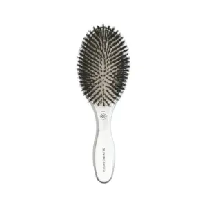 Četka za raščešljavanje Olivia Garden Expert Care Oval Boar Bristles - Silver